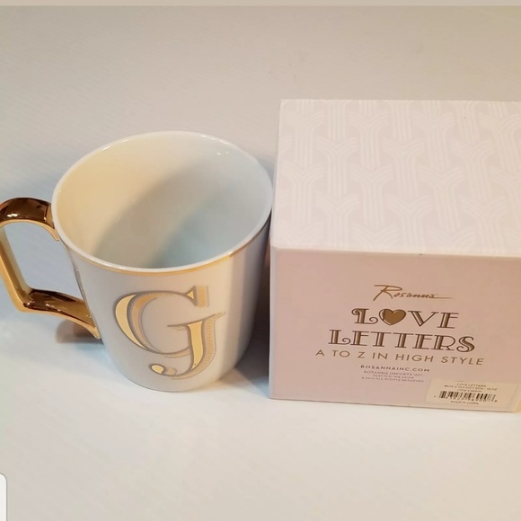 NEW Rosanna Love Letters Coffee Mug Boxed Letter G - Picture 3 of 8